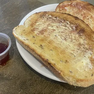 Toast with homemade jam