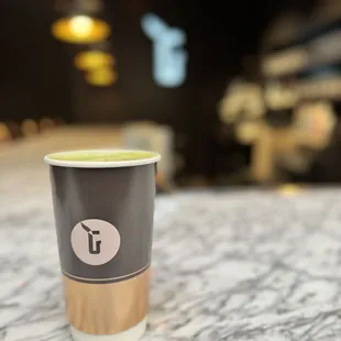 20 ounce unsweet Matcha latte with oat milk