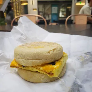 Bacon and egg sandwich