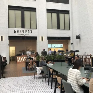 Pleasant location for working or chatting.