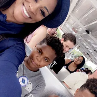 On the boat, during the swamp tour