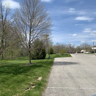 View to the road - park on left - LA Fitness on right