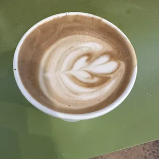 Latte with maple flavor