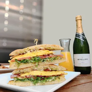BREAKFAST SANDWICH + MIMOSAS = Perfect BRUNCH!