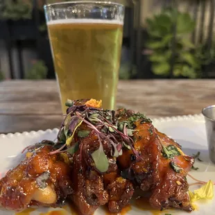 Crispy Wings glazed with Honey-Orange Che's Spicy Sauce!