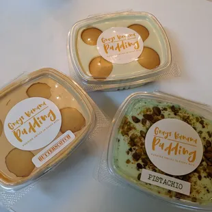 Pudding! Banana, butterscotch &amp; pistachio