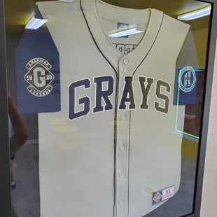 Memorabilia from an old baseball team
