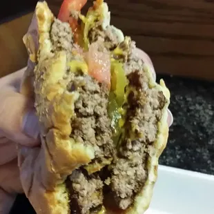 Now that's a good looking double cheeseburger.