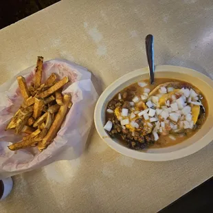 Double Slopper with side fries