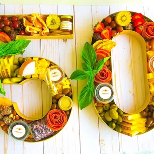 Charcuterie and Cheese number boards