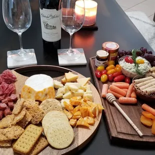 So much food, had to get a second board