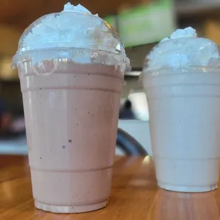 Chocolate Malt, Vanilla Bean shake