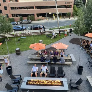 view of downstairs patio from terrace