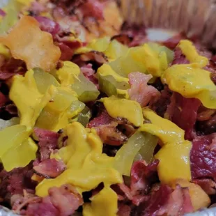 Pastrami fries.  Totally decadent.