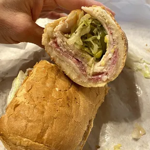 Delicious Turkey &amp; Salami sub! The bread is awesome!