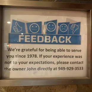 Feedback