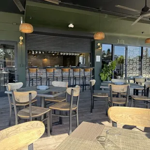 Covered patio seating