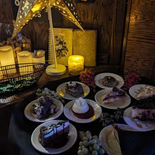 Dessert tray on display as you enter