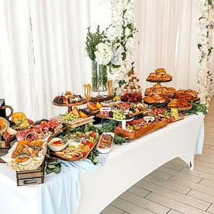 grazing table , charcuterie boards