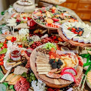 a table full of food