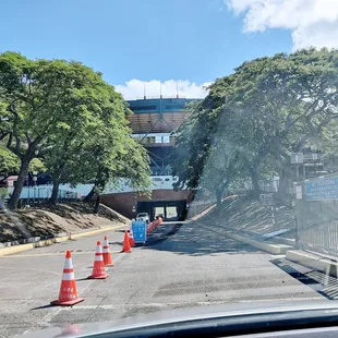 Entering Aloha Stadium through the tunnel!!!