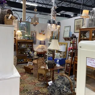 Lots of booths, cases up front.