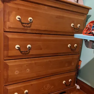 1# BEFORE - Broken handle and scuffed up wood. Also VERY boring!