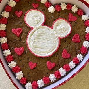 Mickey Silhouette with hearts