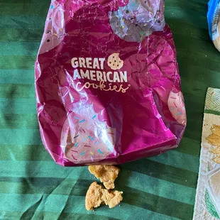 Macadamia nut cookie with someone's GREY WAVY HAIR Baked into it!!!!!!!!