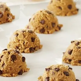 chocolate chip cookies on a baking sheet