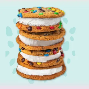 a stack of ice cream sandwiches