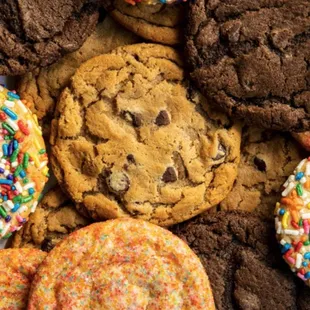 a variety of cookies