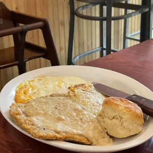 Country Fried Steak and Eggs