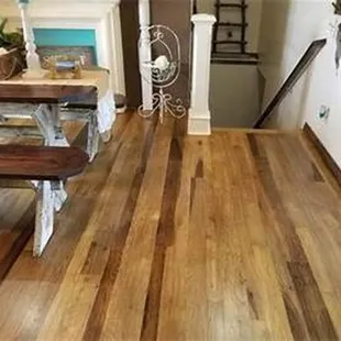 a hardwood floor in a home