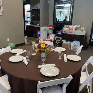 a table set for a party