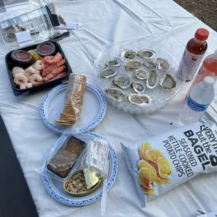 Oysters, shrimp and Krab cocktail