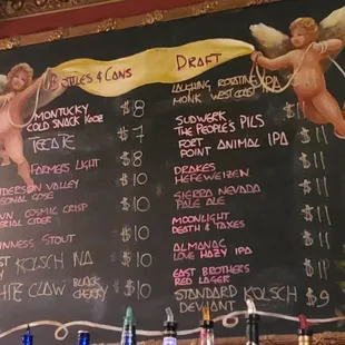 Drink menu