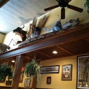 Decor inside the saloon.