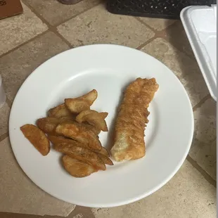 Battered Fish with NO COLESLAW!