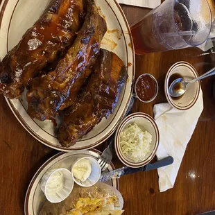 Beef ribs were huge and tasty