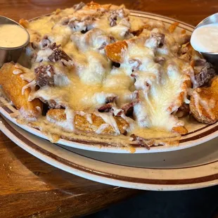 Brisket with cheese fries