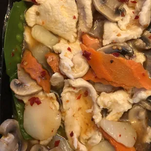 Moo goo GUI pan - spicy  and delicious