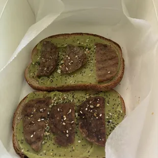 avocado toast with sausage