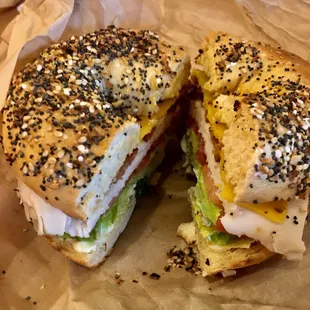 Club on an everything bagel. Very good