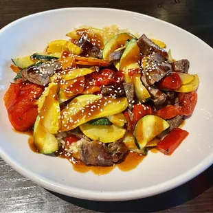 Steak Power Bowl. Very good dish, terrible name.