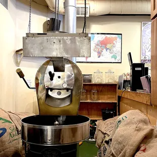 Beans freshly roasted on site.