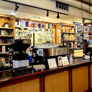 Order from the friendly baristas at the counter.