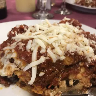 Lasagna is wonderful!