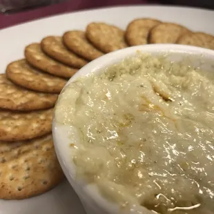 Artichoke cheddar dip appetizer. Very tasty!