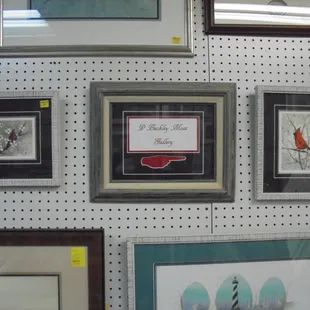 We are a P Buckley Moss Dealer with over 250 prints and framed art.